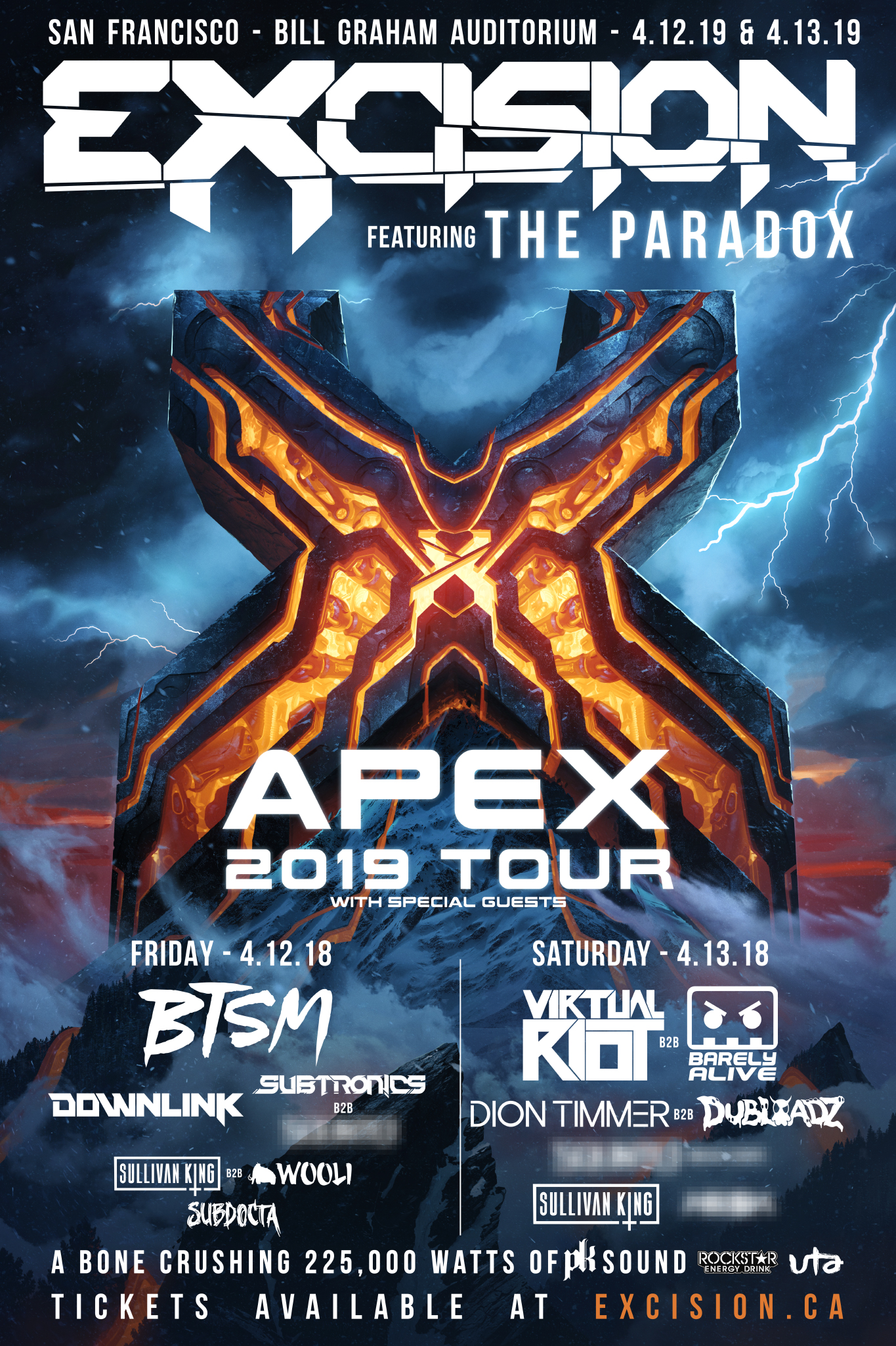 APEX 2019 TOUR – SAN FRANCISCO DATES ON SALE NOW