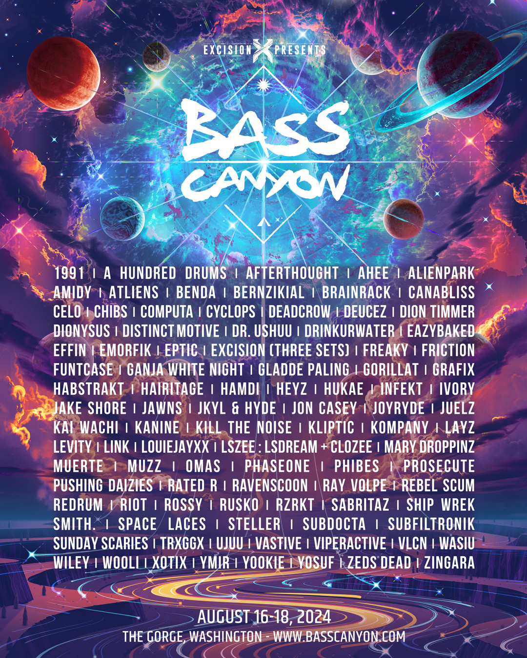 Announcing The Bass Canyon 2024 Lineup!