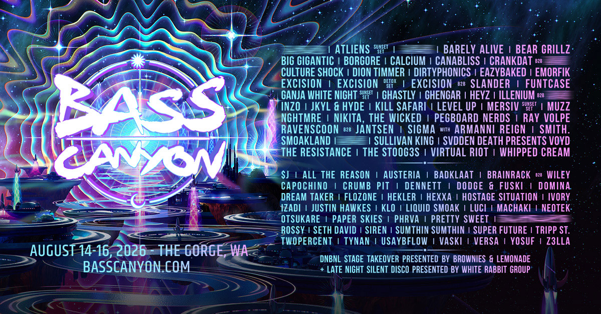 Bass Canyon Lineup Out Now!