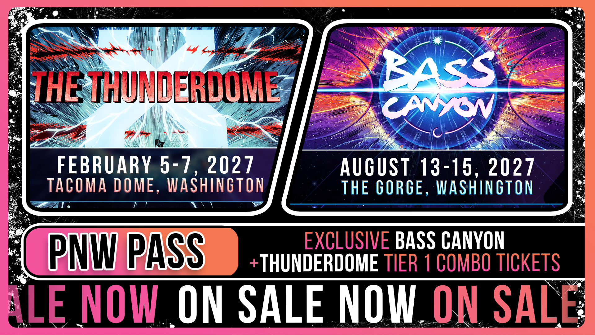 Announcing Thunderdome & Bass Canyon 2027 Dates!
